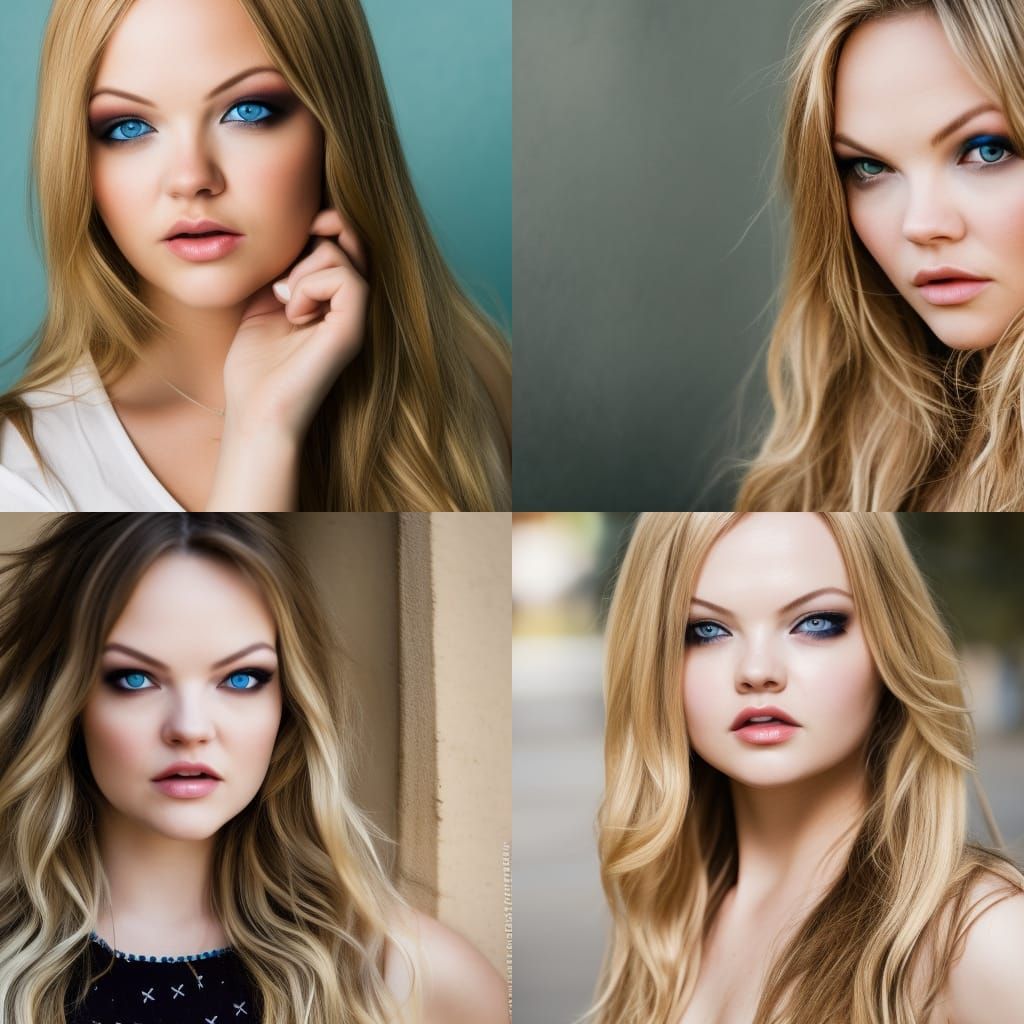 Blonde Beauty Portrait with Bokeh Effect