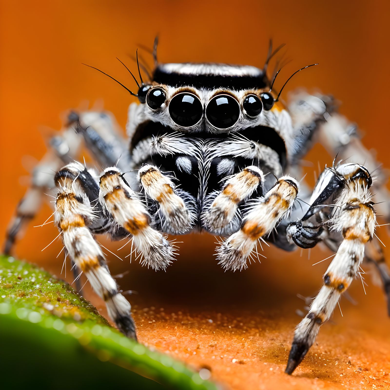 Zebras in Black and White: A Closeup Portrait of a Jumping S...