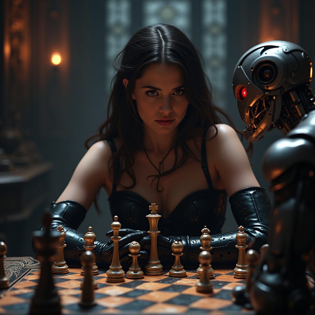 Chess Grandmaster in a Futuristic Showdown