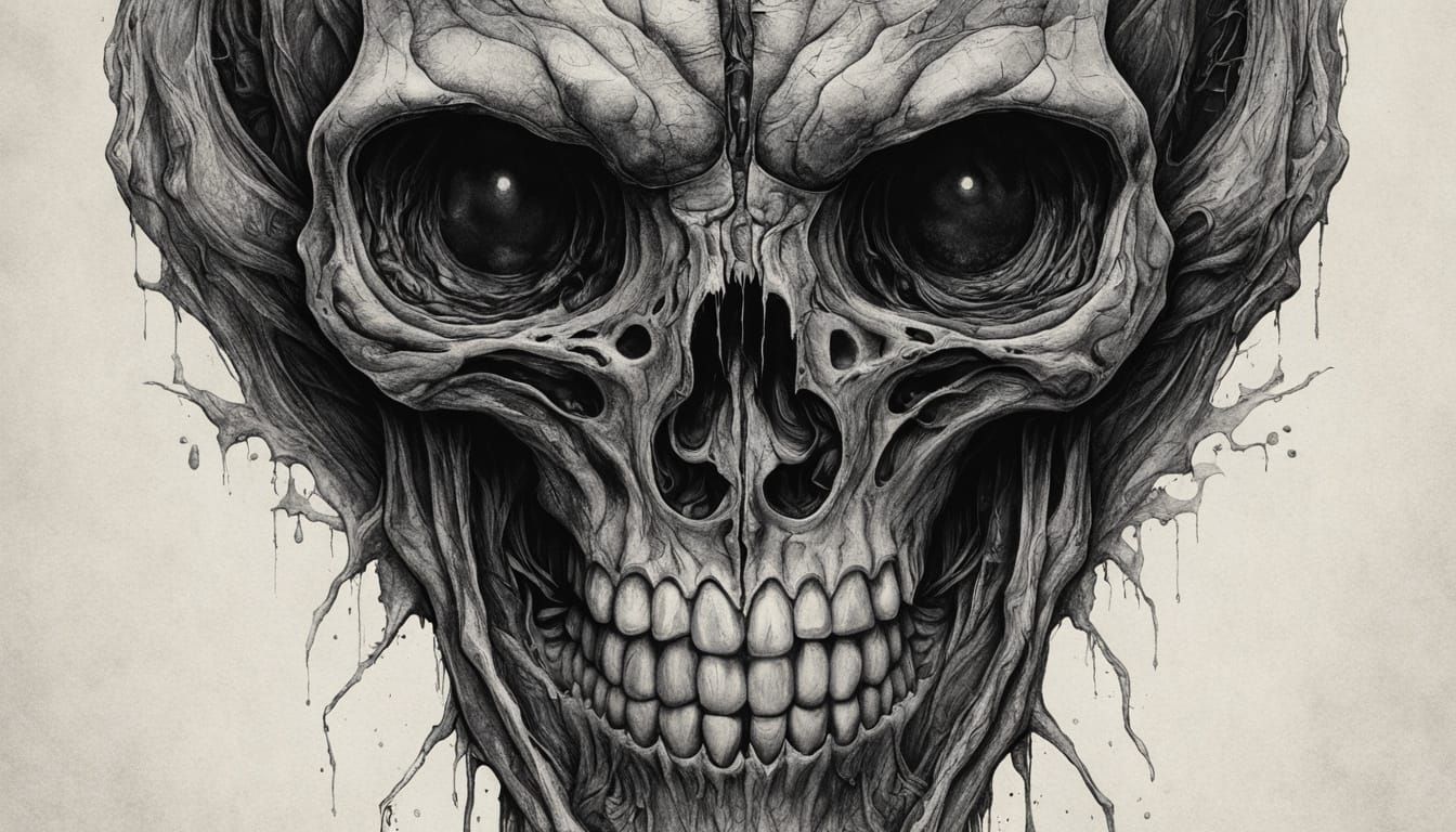 Surreal Anatomical Study in Dark Academia Style