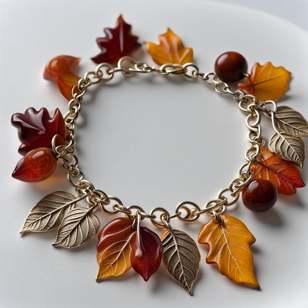 Autumn Leaves Bracelet Close-Up
