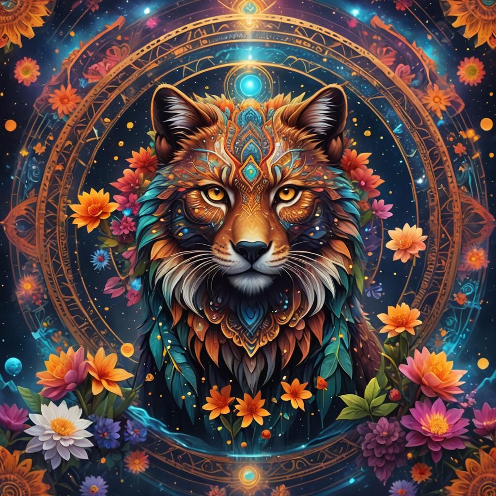 Shamanic Spirit Animal in a Detailed Matte Painting