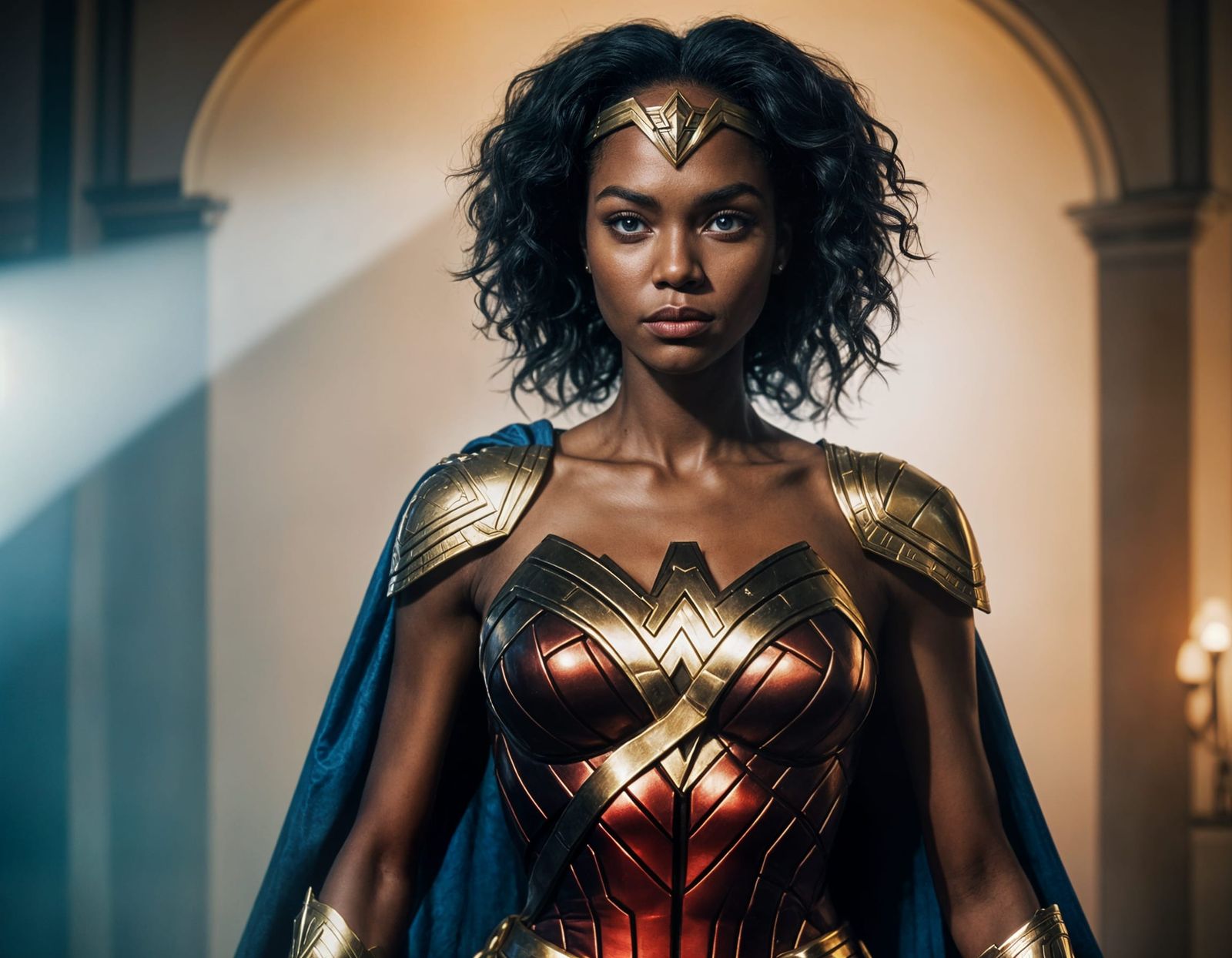 Powerful African Woman as Wonder Woman