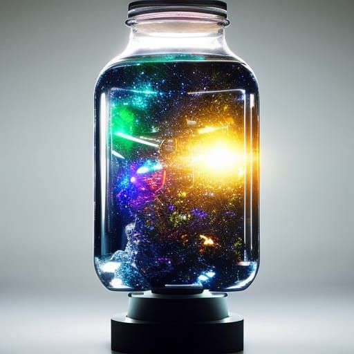 Brain in a Jar: Sci-Fi Cyberpunk Landscape