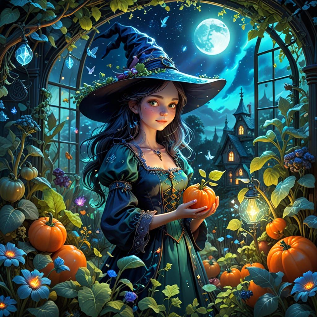 Enchanting Witch-Gardener Cultivates Magical Plants in Story...