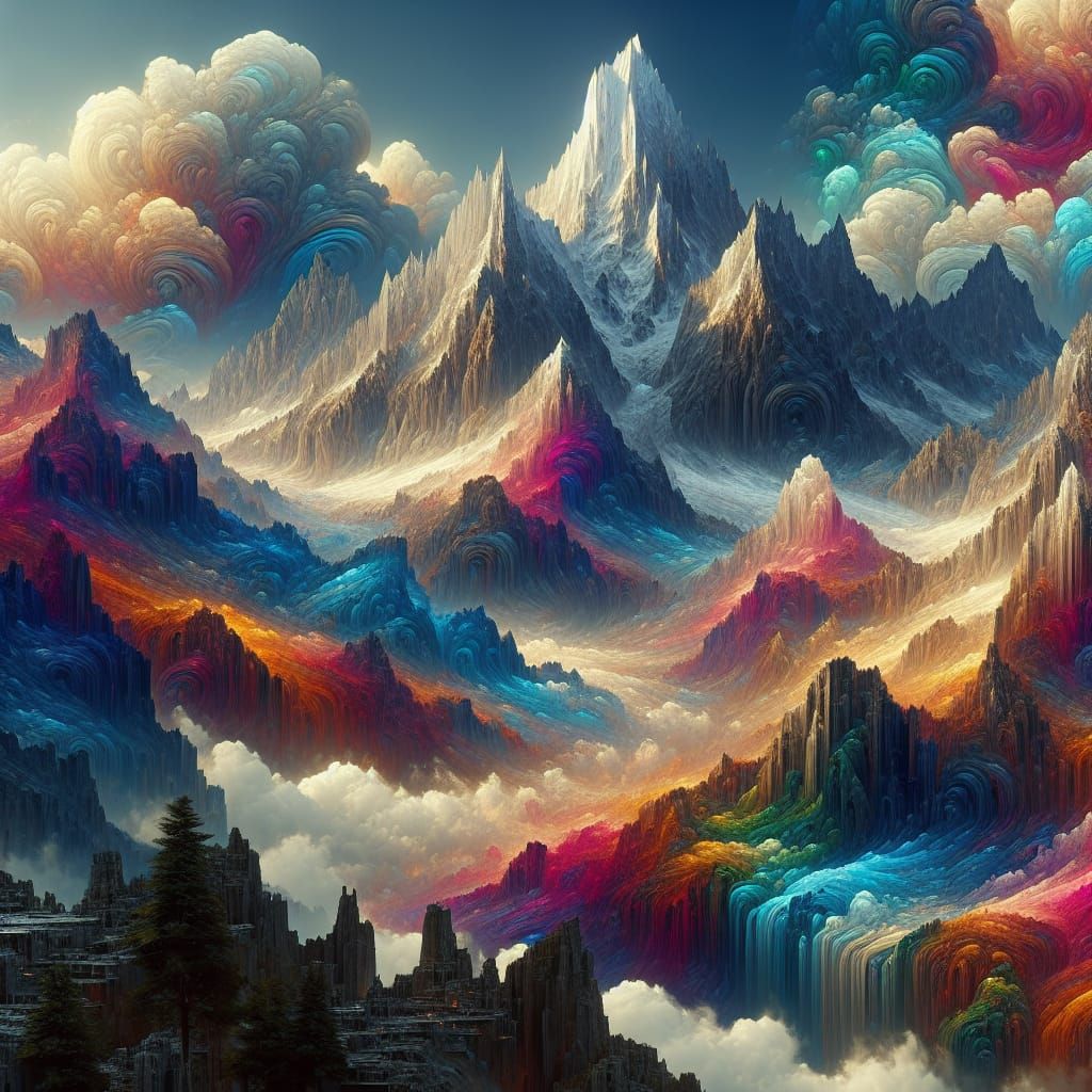 The highest mountain in the world.