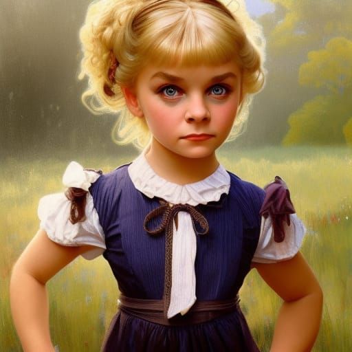 Young bratty Nellie Oleson (little house on the prairie)