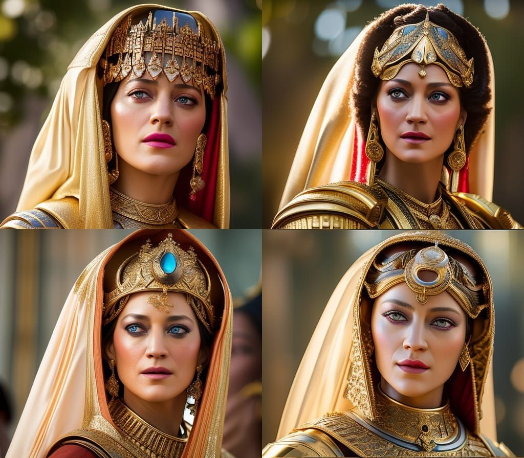 Queen Sibylla Portrait in Art Nouveau Style