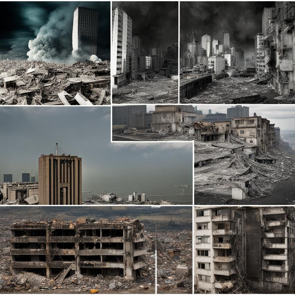 From Busy to Abandoned, from a greatest city to a destroyed city for a nuclear war