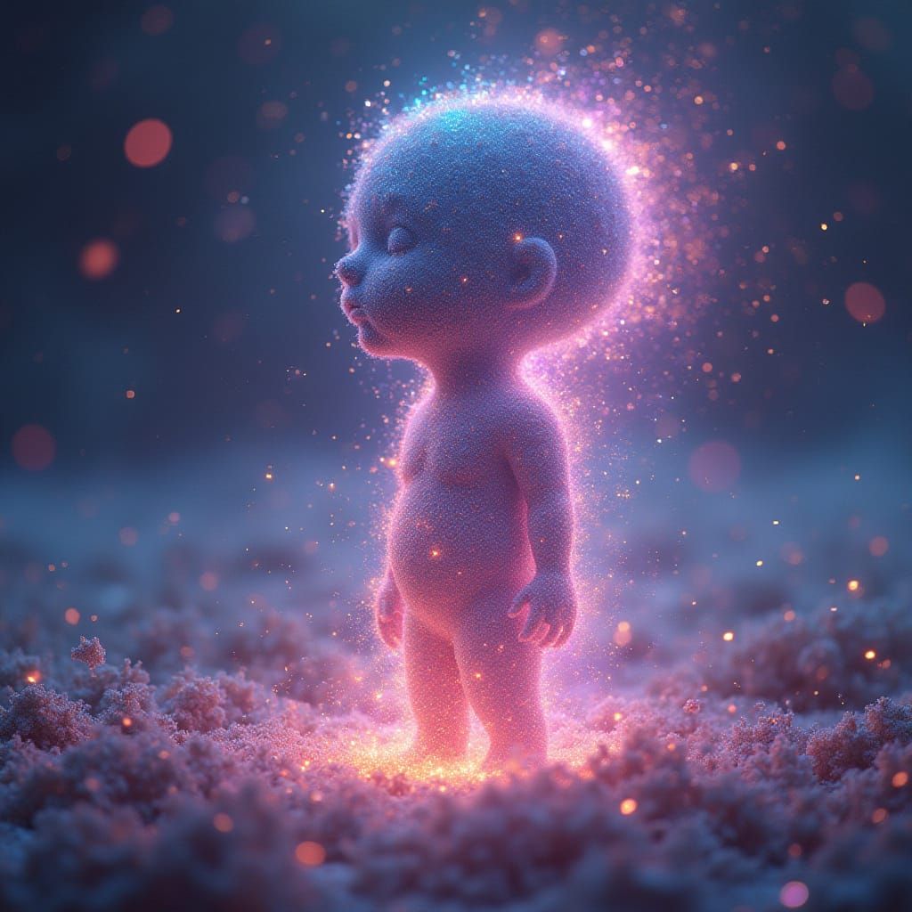 Ethereal Being in Quantum Light and Stardust