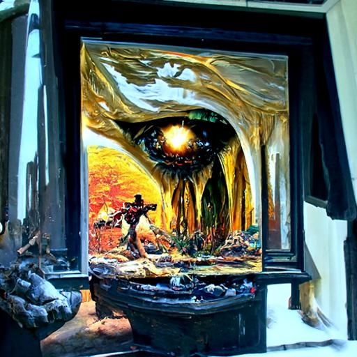 Ripped Soul Vision in Oil Painting Style