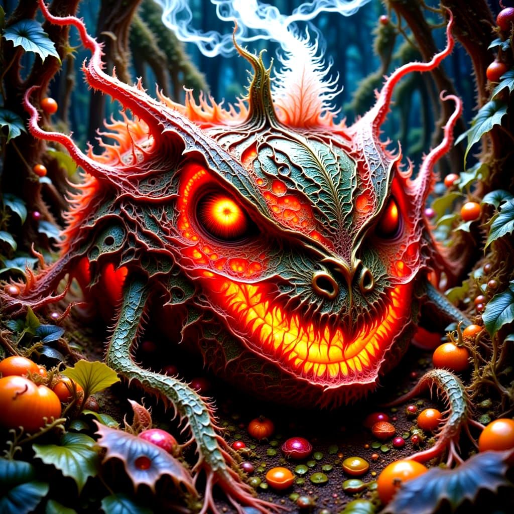 Scary Gargantuan Bat Monster of Smoke