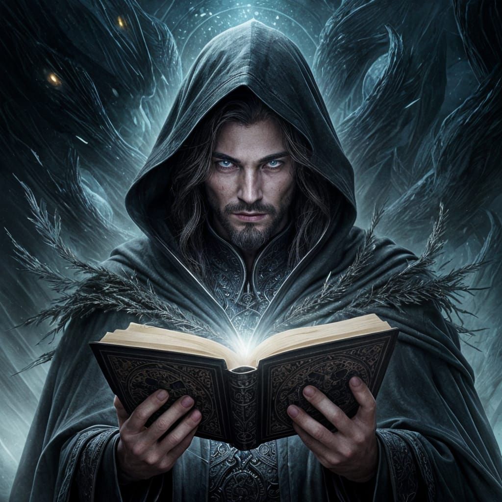Ethereal Archivist Records Souls in Dark Fantasy Art