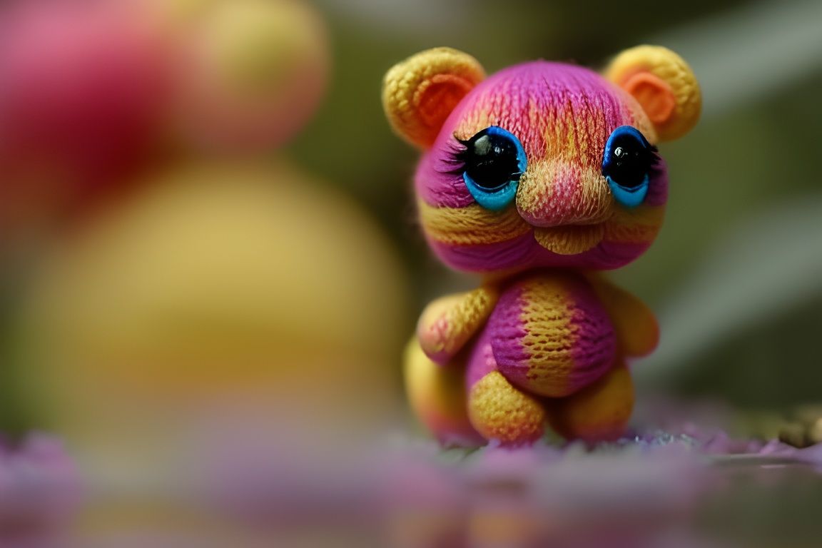 Vibrant Amber Bear in Hyperdetailed, Matte Painted Backgroun...