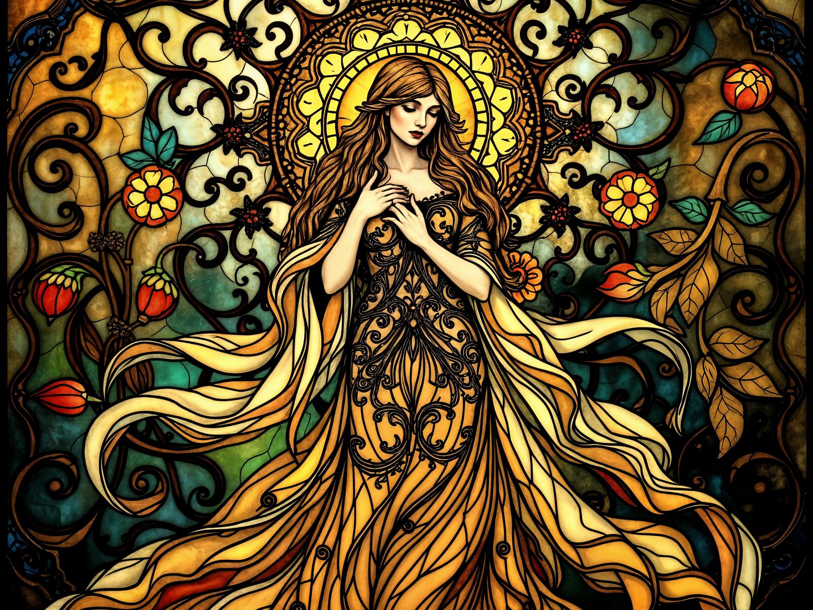 Art Nouveau Renaissance: Tiffany Stained Glass Painting