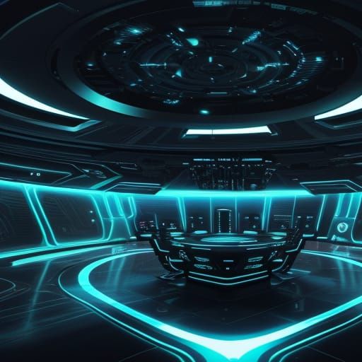 UFO Filming: Futuristic Metallic Design in Neon Studio