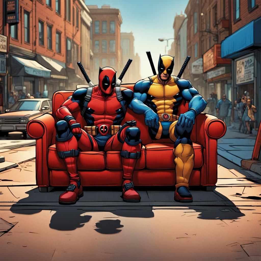 Deadpool and Wolverine Moving Day: Comic Strip Style