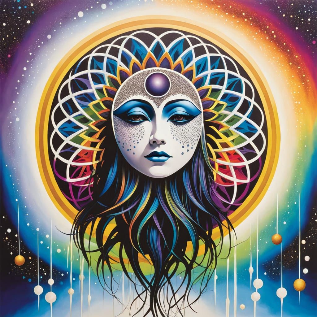 Surreal Disembodied Voice Communicating in Cosmic Glow