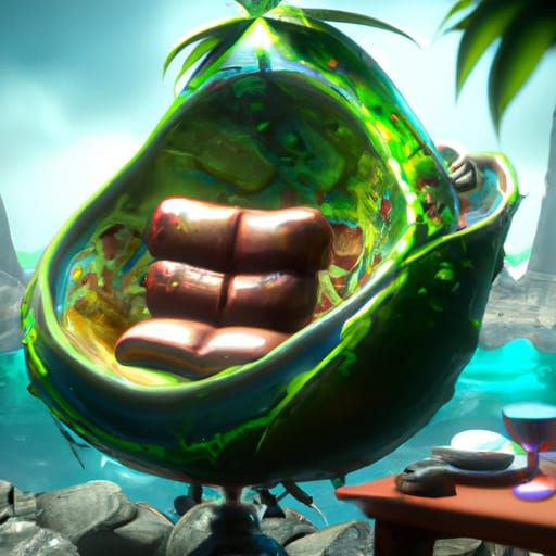 Avocado Chair Fantasy Concept Art
