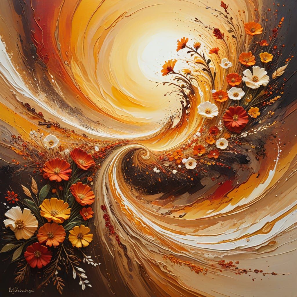 Surreal Earth Rising in Abstract Expressionism