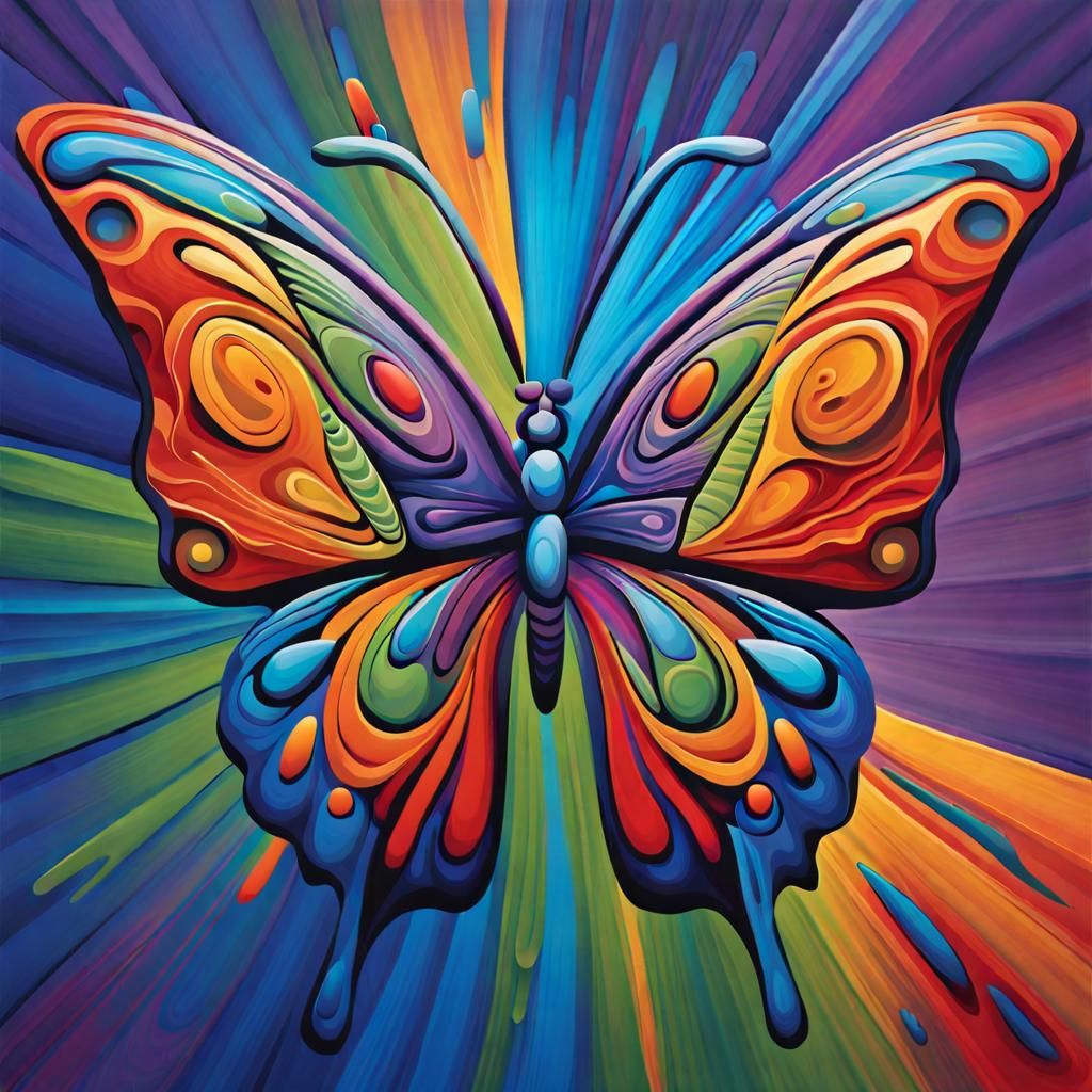 Abstract Butterfly: Holographic Cosmic Illustration