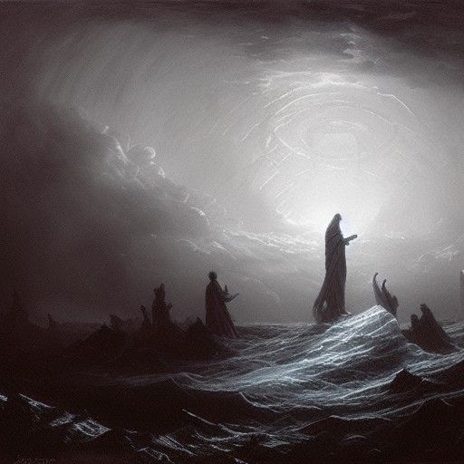 Apocalyptic Horror Scene Inspired by Doré and Rutkowski