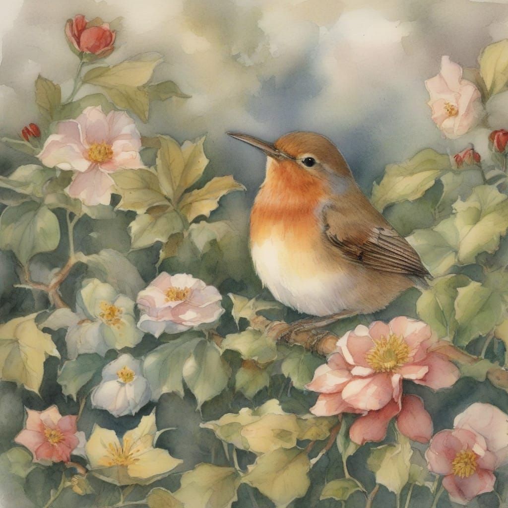 Luminous Winged Creature in Dreamy Forest