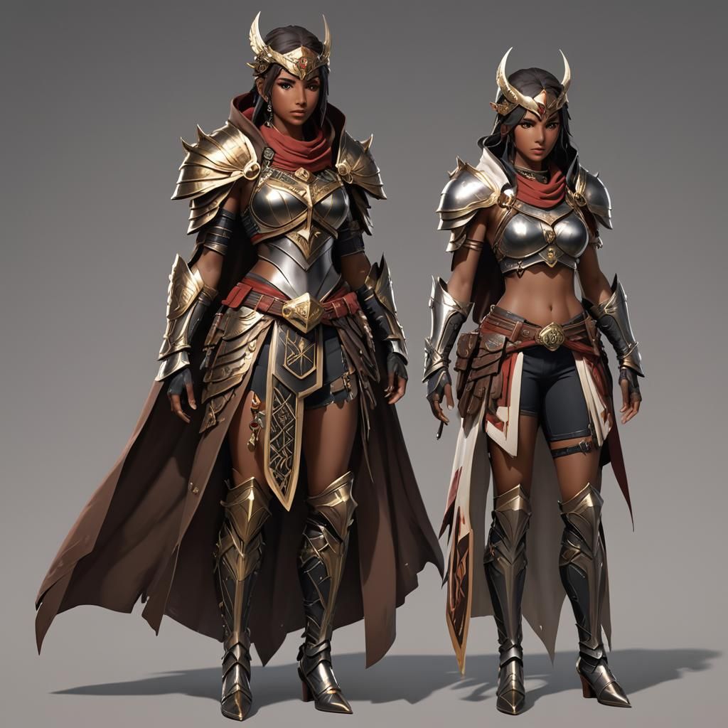 Anime Style Vishkanya Bloodrager Oracle in Tribal Armor