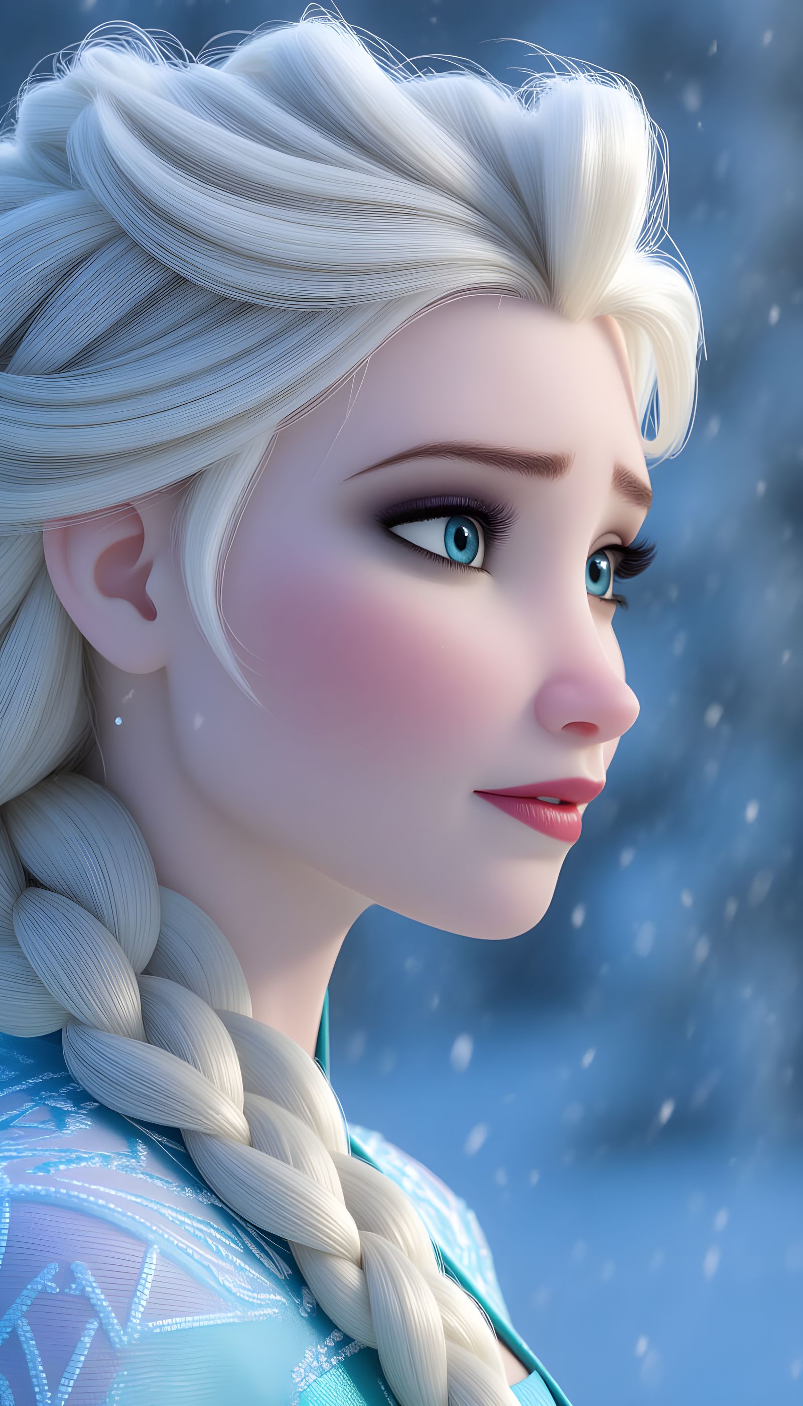 Hyper Realistic Portrait of Anna from Frozen, Pixar Style