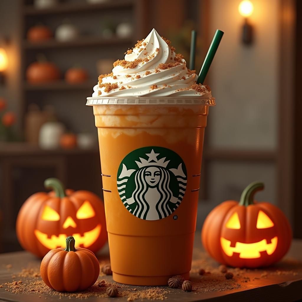 Steampunk Starbucks with Pumpkin Spice Latte