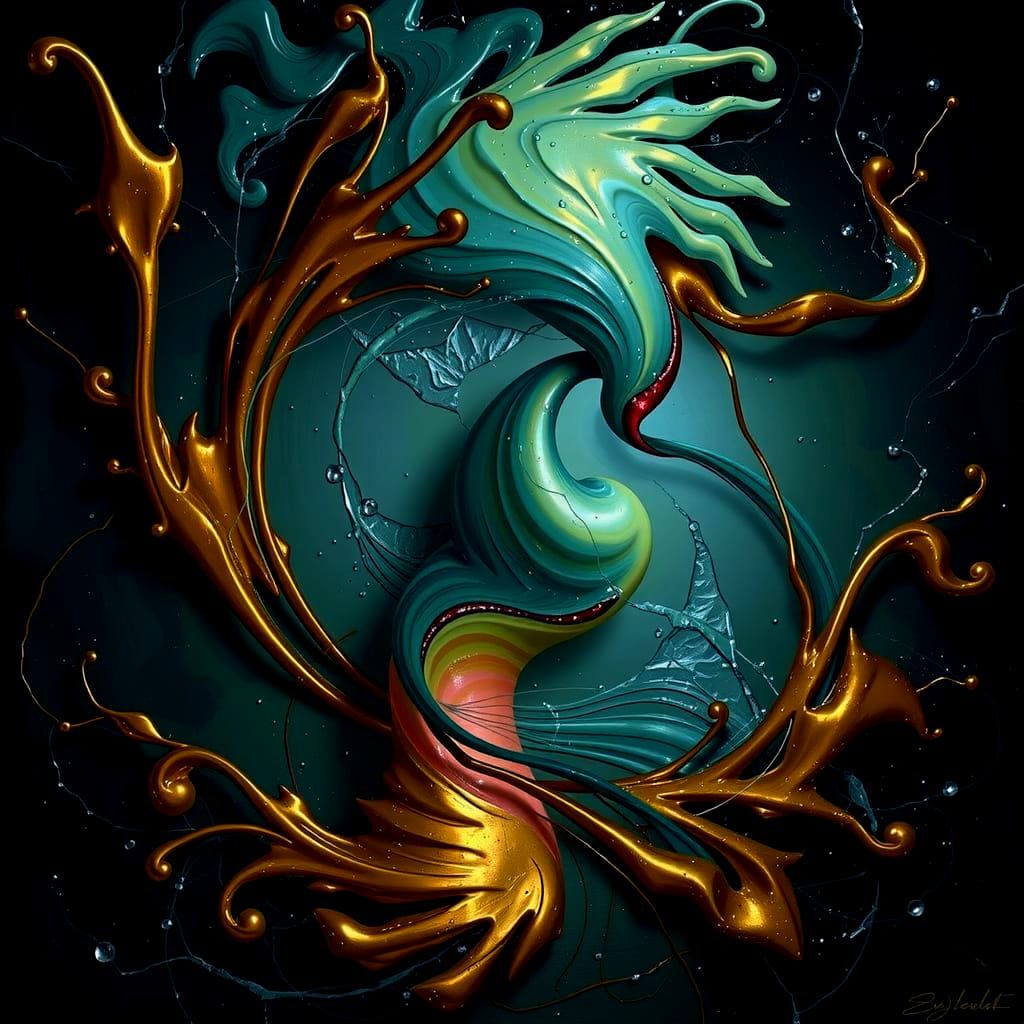 Abstract Gelato Colors in Bold Stripes and Geometric Shapes