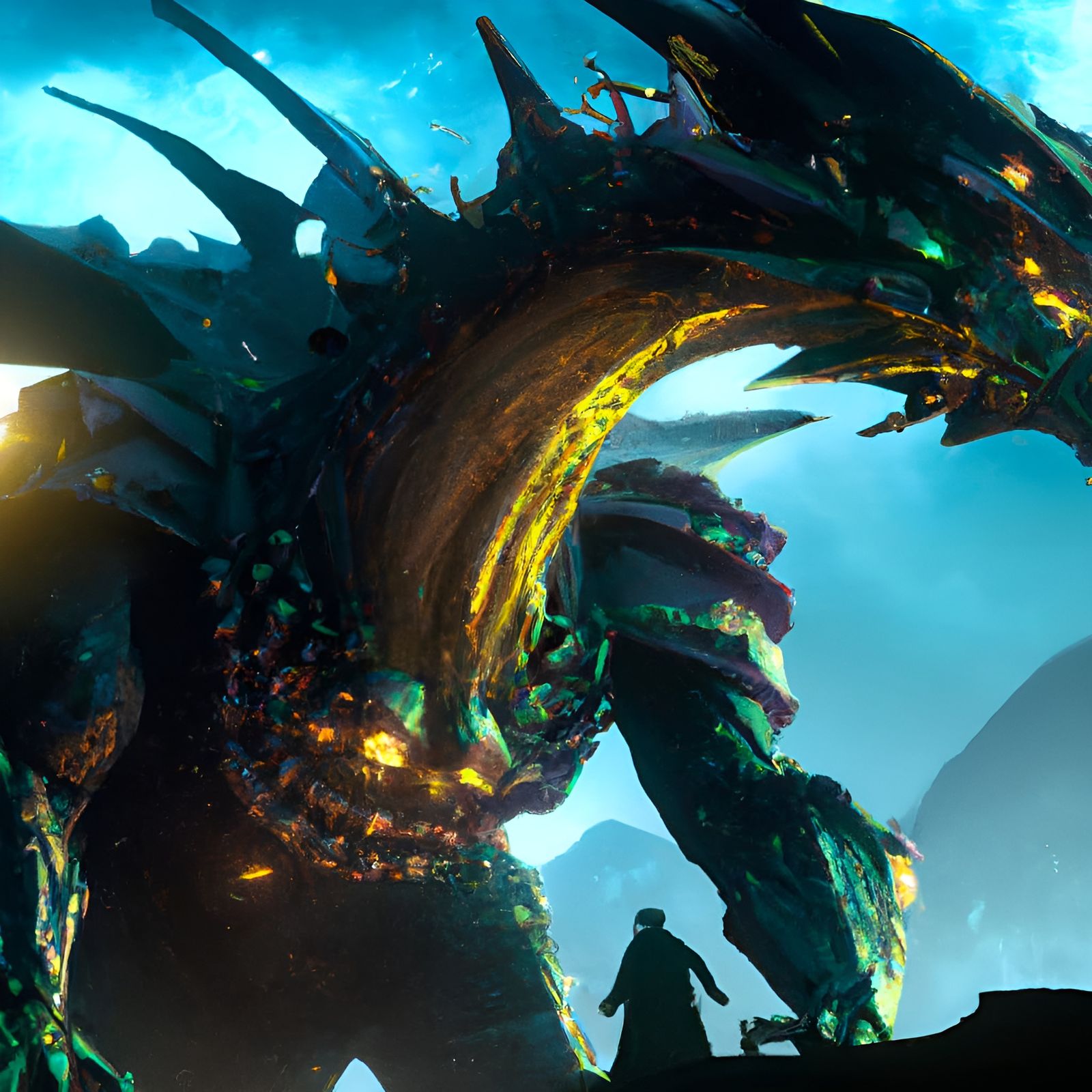 Gandora the Dragon: Dark Fantasy Concept Art