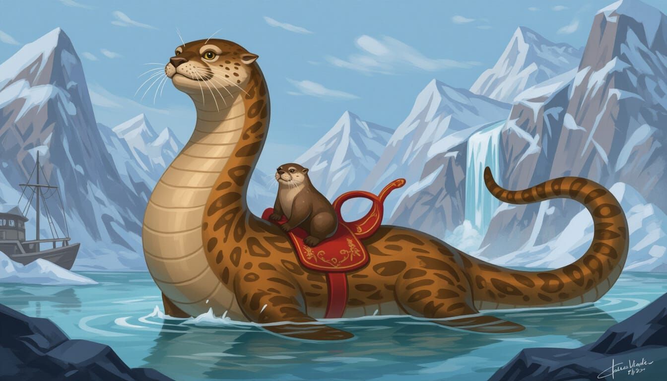 Hybrid Fantasy Creature in 3D Anime Style