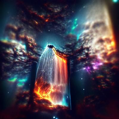 Spectacular Waterfall Nebula in Space