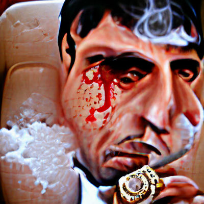 Detailed Stone Carving of a Man's Face