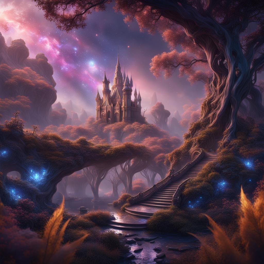 Fantastical Galaxy Fairy in Detailed Matte Painting