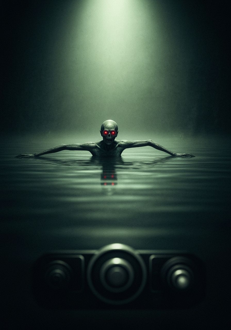 Dracula's Black Lagoon: Creepy Monster Movie Poster