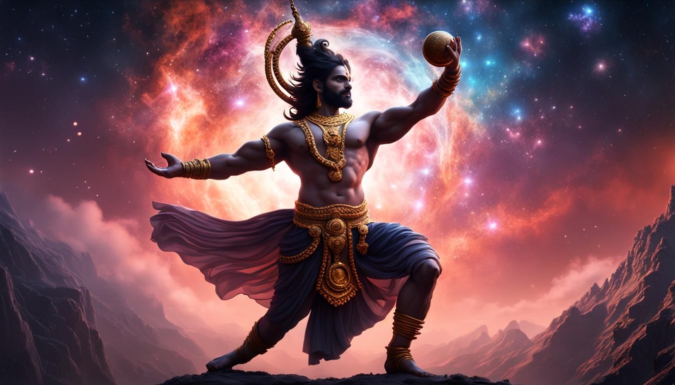 God Rudra's Cosmic Dance: Fantasy Concept Art