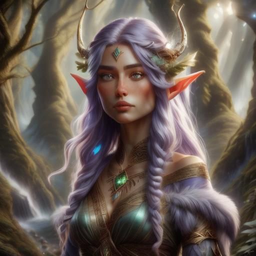 Happy Chibi Elf Portrait in Radiant Pastel Colors