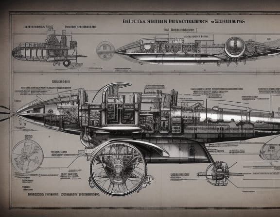 detailed blueprint, gadget