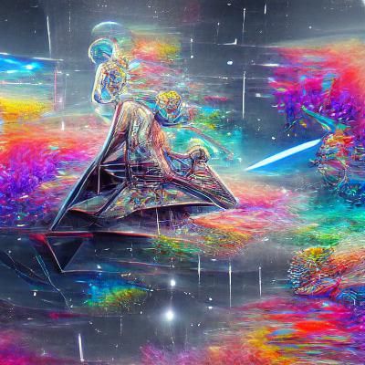 Holographic Star Wars Astral Cosmic Illustration