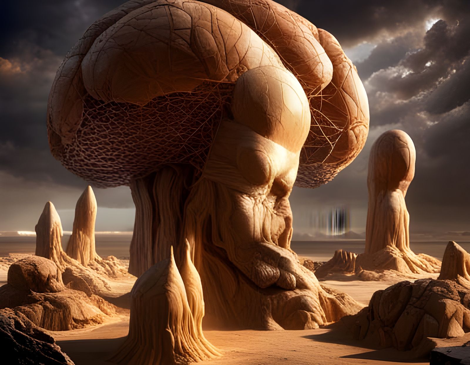 Bizarre Feast: Hyperrealistic Alien Food Dreamscape