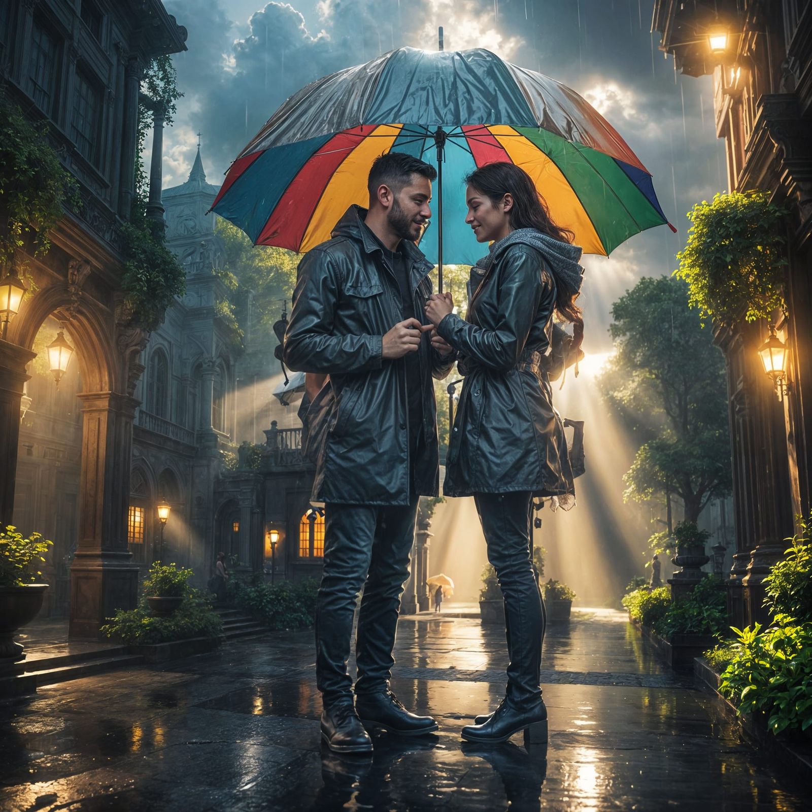 Rendez-vous under an Umbrella