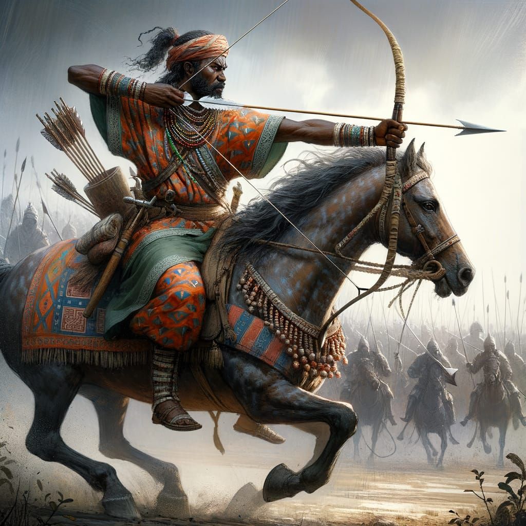 Bantu Heavy Horse Archer in Medieval Battle