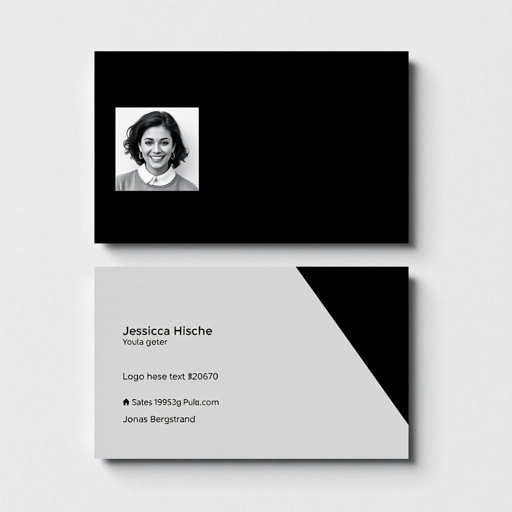 Modern Business Card Design with Logo Space