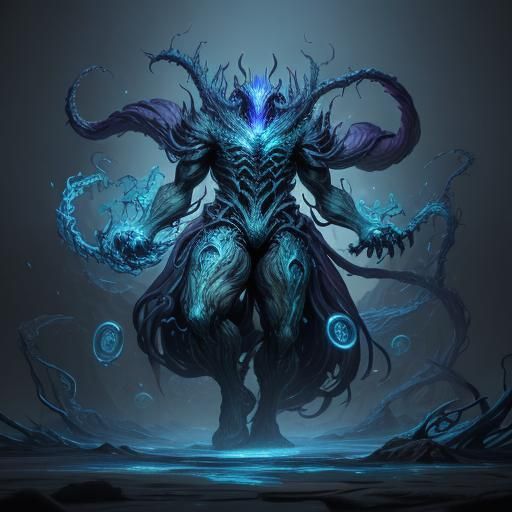 Evolved Tangroth Creature in Detailed Matte Painting