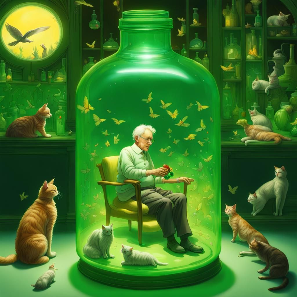 Inside the Bottle: Fantasy Art with Glowing Glass