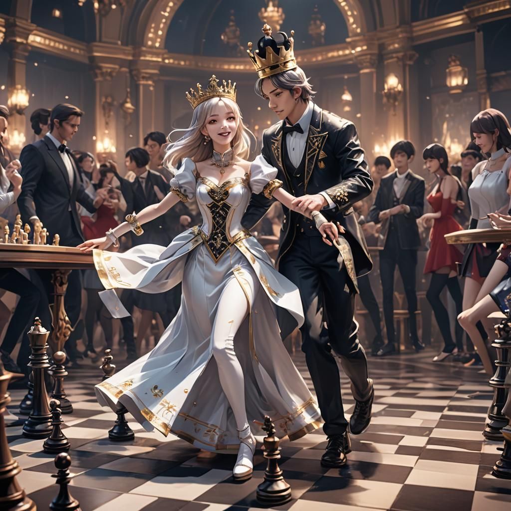 Chess Royalty Rave Dance Party, Anime Art