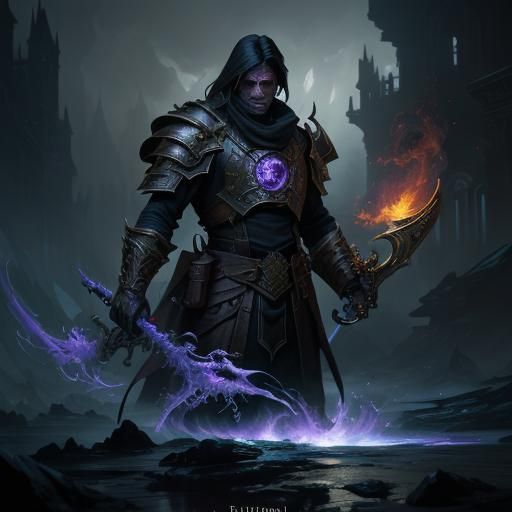 Elemental Mastery in Dark Fantasy Style