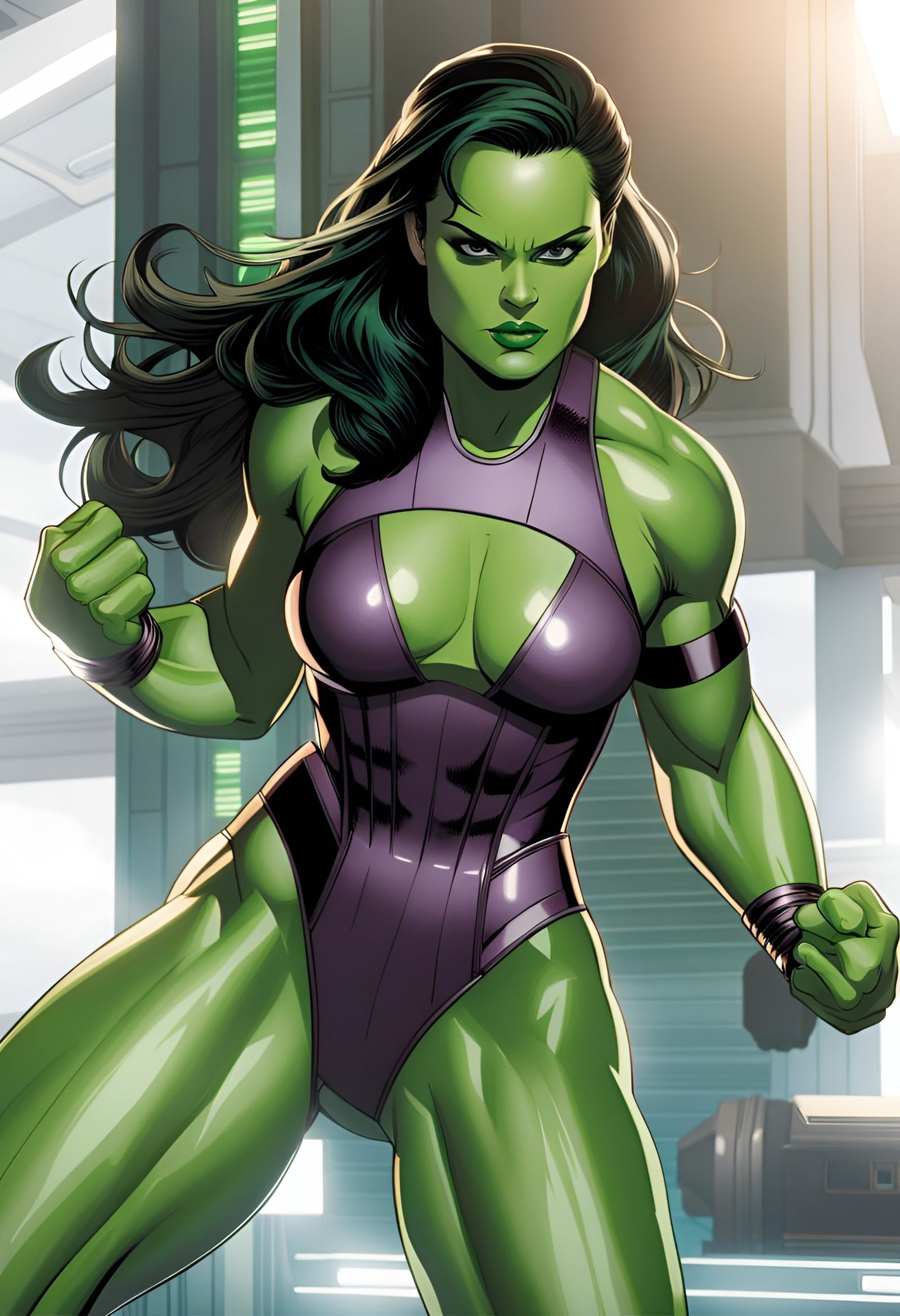 Daisy Ridley as She-Hulk: Full Body, Muscular